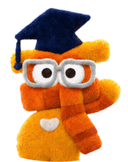 戴着学士帽的 MOJi 老师